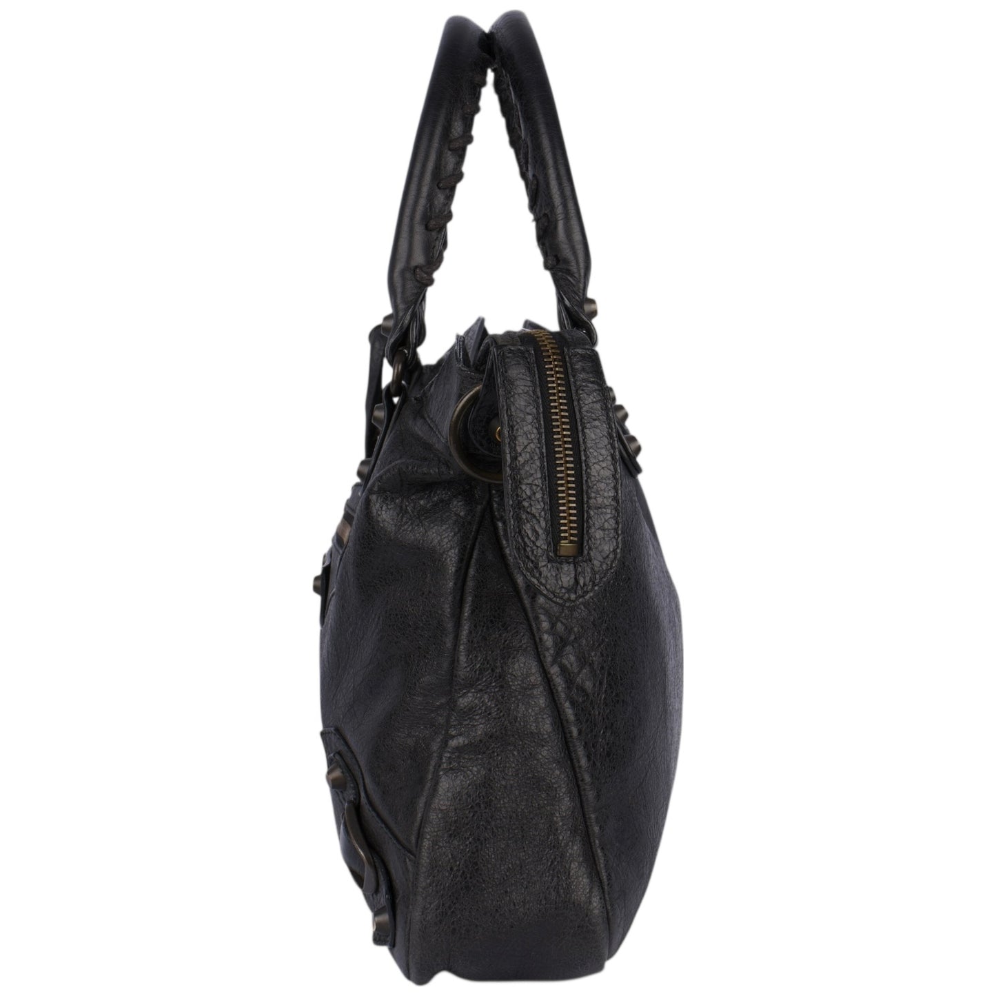 Balenciaga Black Leather City Handbag