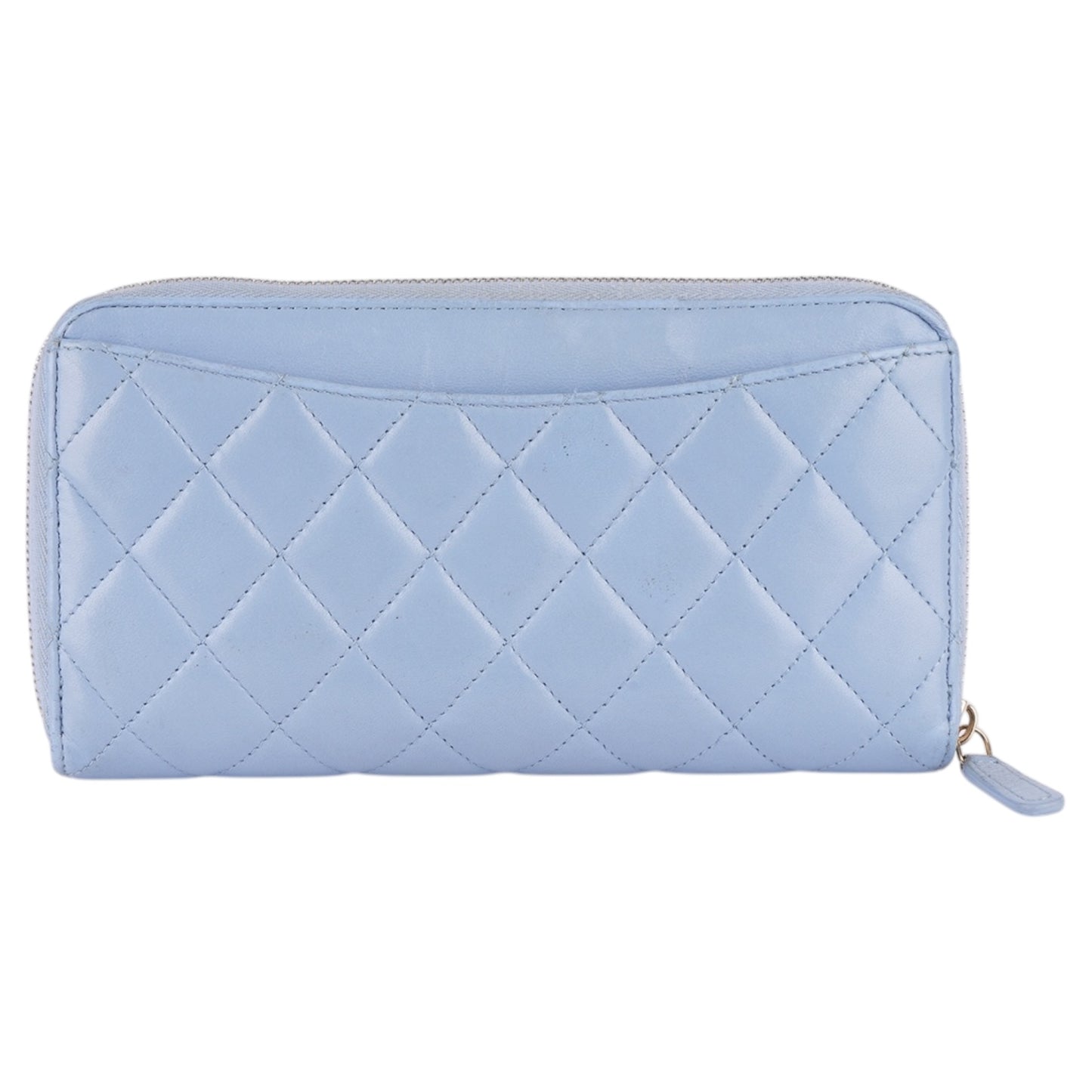 Chanel Matelasse Light Blue Lambskin Wallet