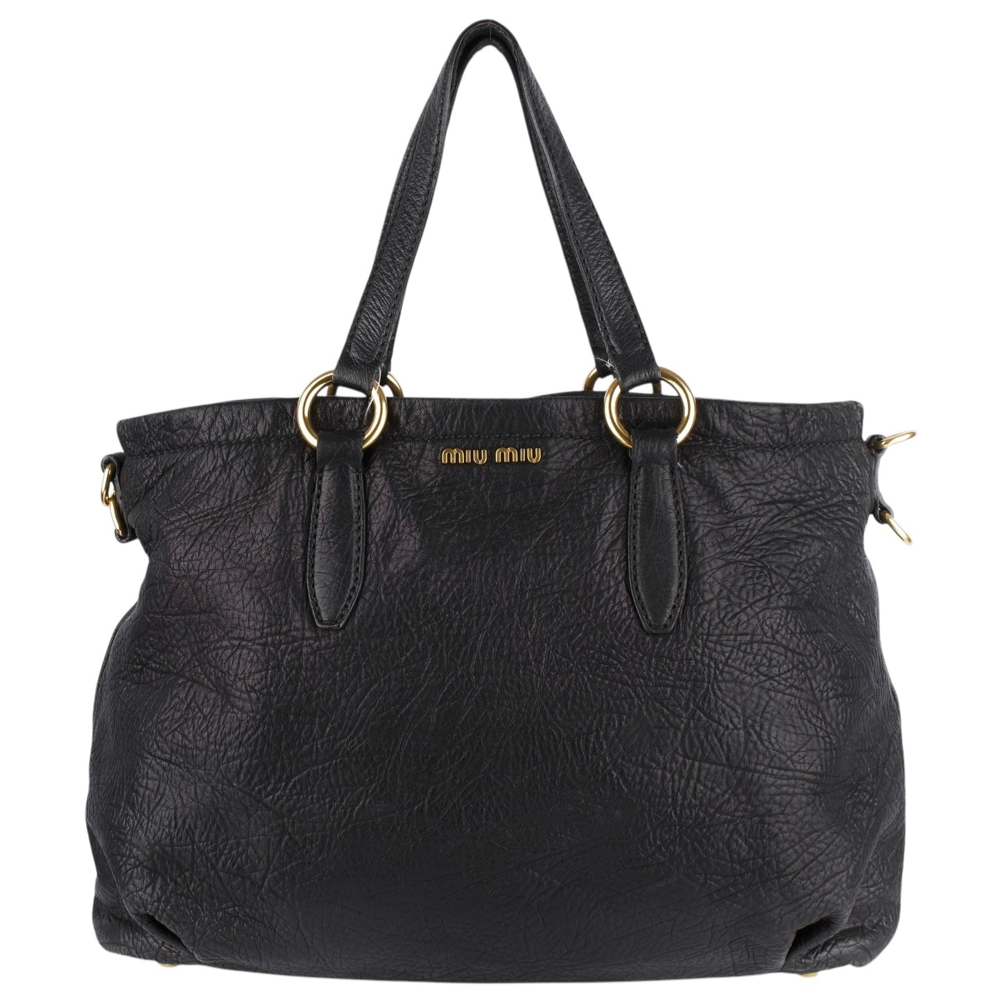 Miu Miu Vitello Leather Tote Bag
