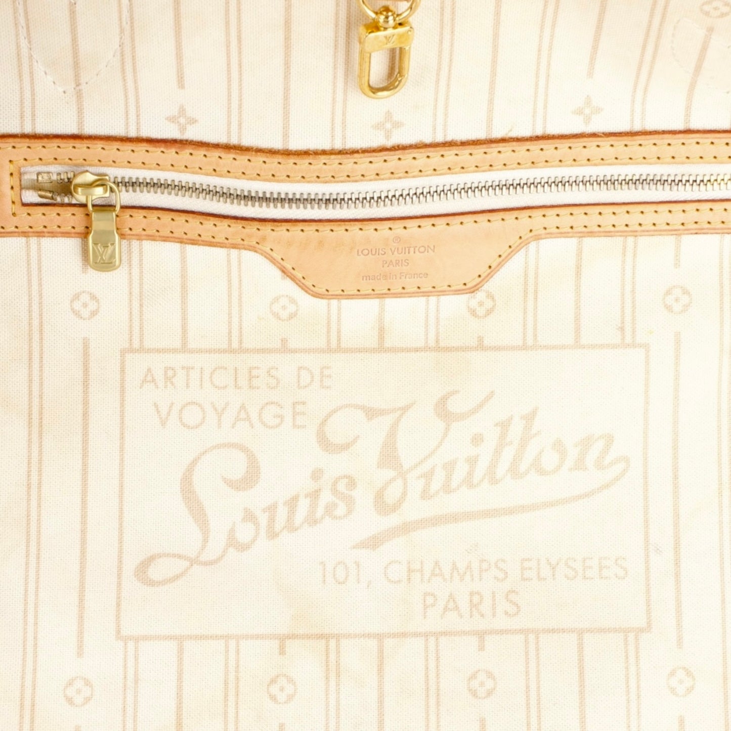 Louis Vuitton Damier Azur Neverfull MM Shopper Bag