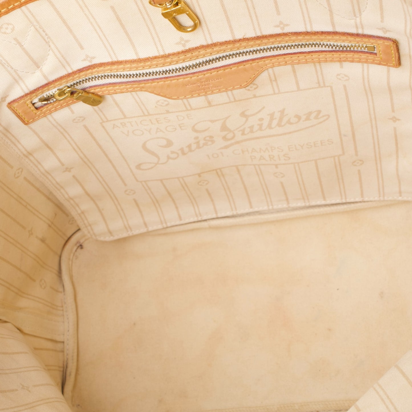 Louis Vuitton Damier Azur Neverfull MM Shopper Bag