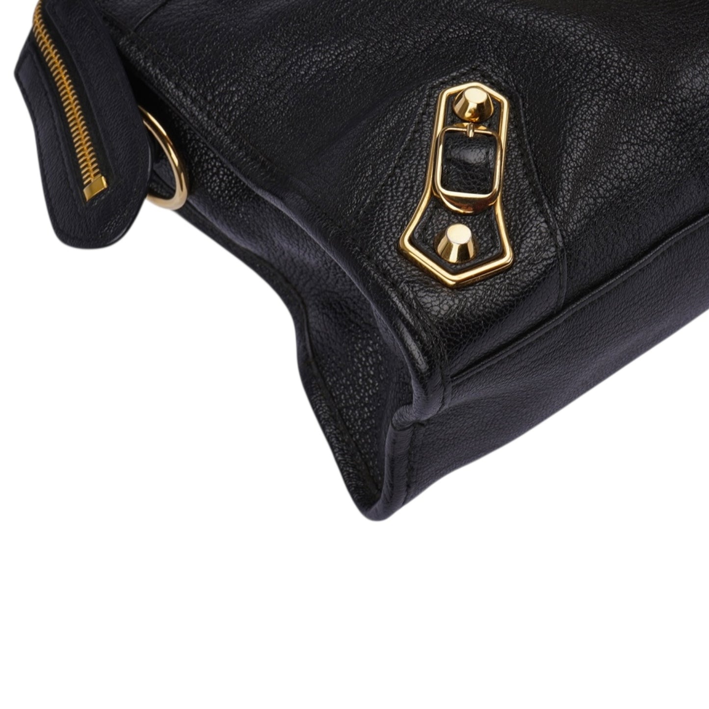 Balenciaga Black Leather New Collection City Handbag