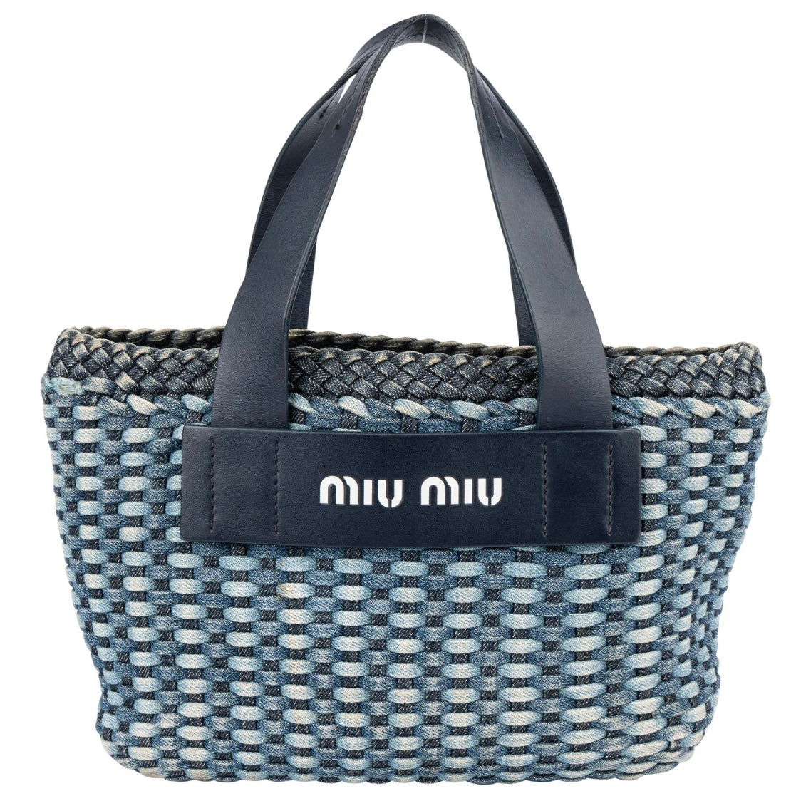 Miu Miu Braided Denim
Bucket Handbag