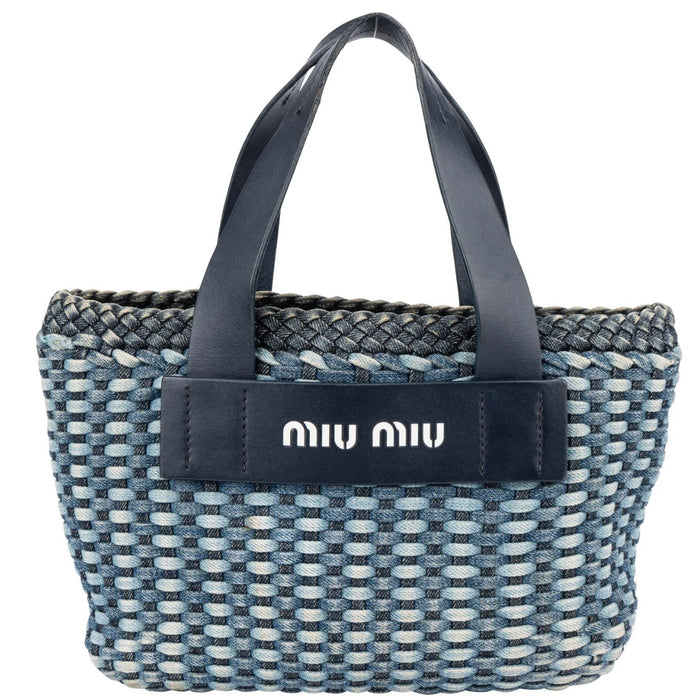 Miu Miu Braided Denim
Bucket Handbag