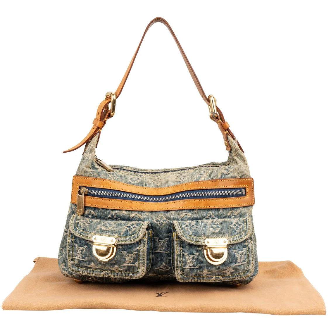 Louis Vuitton Monogram Denim Baggy PM Shoulder Bag