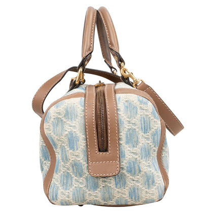 Gucci Denim Monogram Boston Handbag