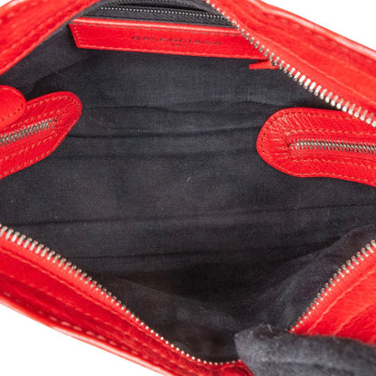 Balenciaga Red Leather Mini City Handbag