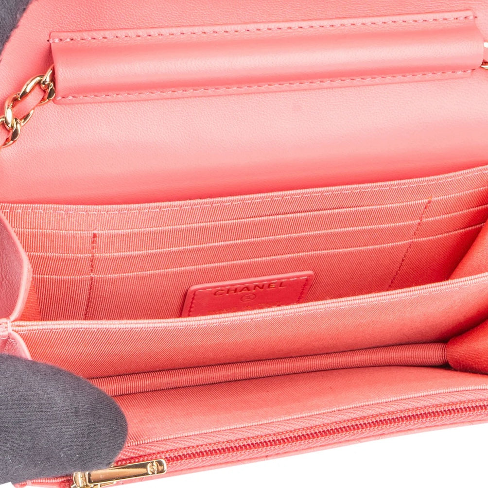 Chanel Quilted Lambskin Wallet On Chain Crossbody Bag
