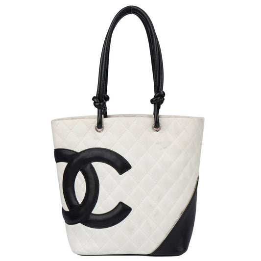 Chanel Quilted Bicolor Lambskin Cambon Handbag