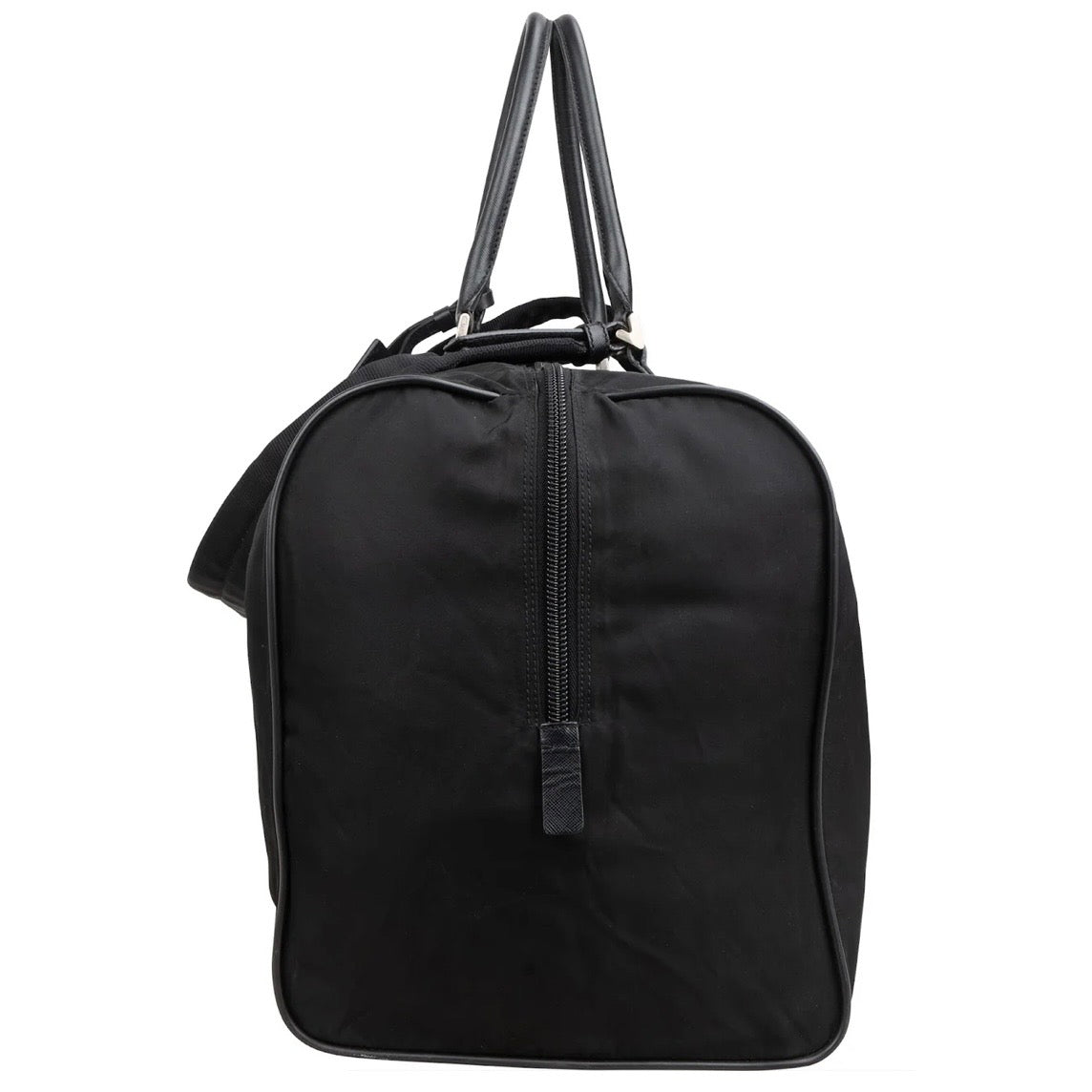 Prada Black Nylon Triangle Duffle Bag 55 Travel Bag