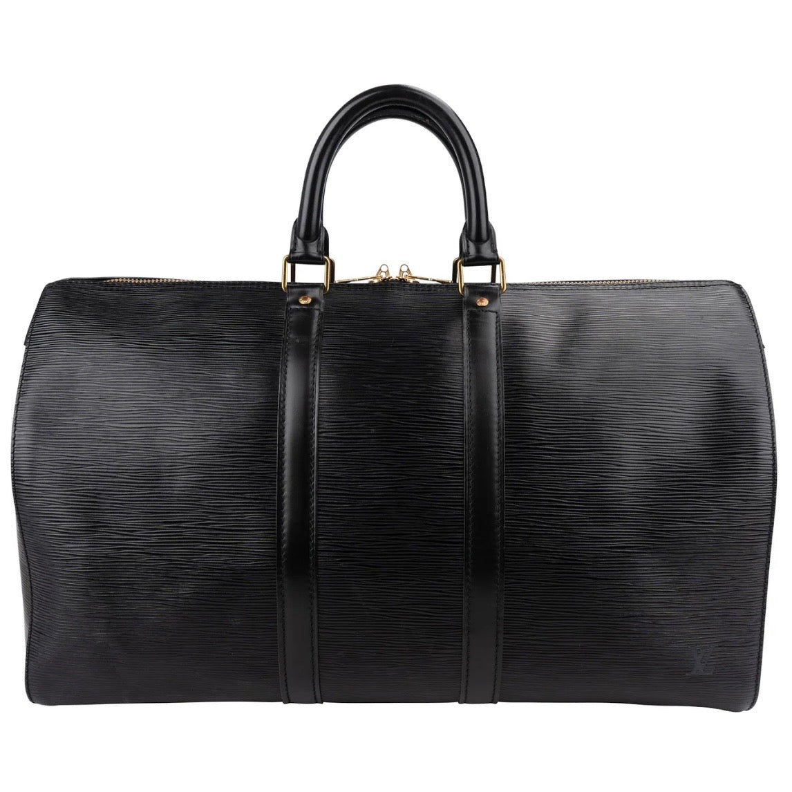 Louis Vuitton Noir Epi Leather Keepall 45 Travel Bag