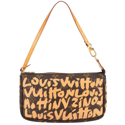 Louis Vuitton Limited Monogram Graffiti Pochette Accessoires Handbag