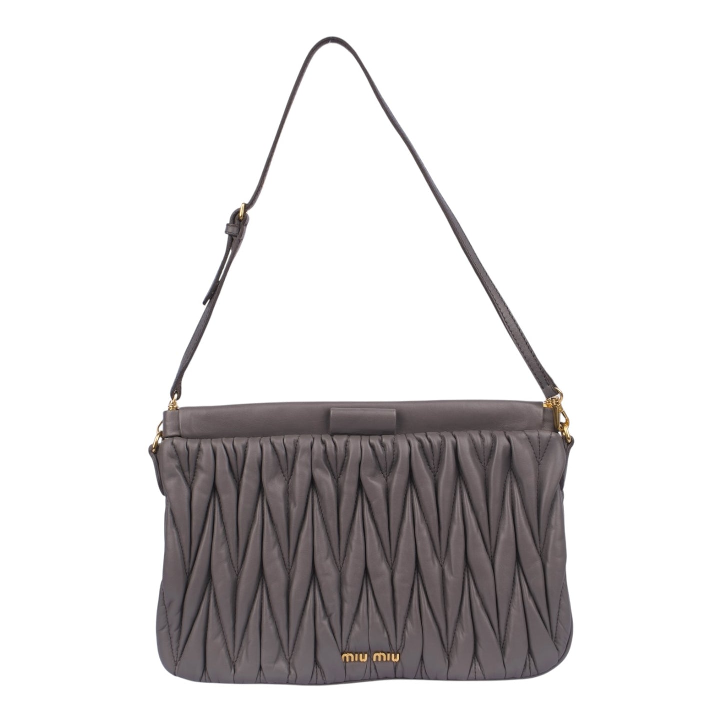 Miu Miu Quilted Leather Pochette Shoulder Bag
