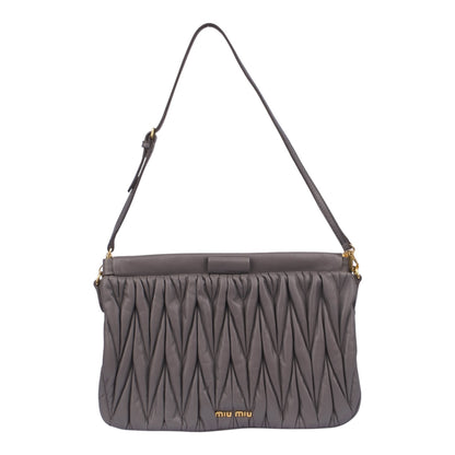 Miu Miu Quilted Leather Pochette Shoulder Bag