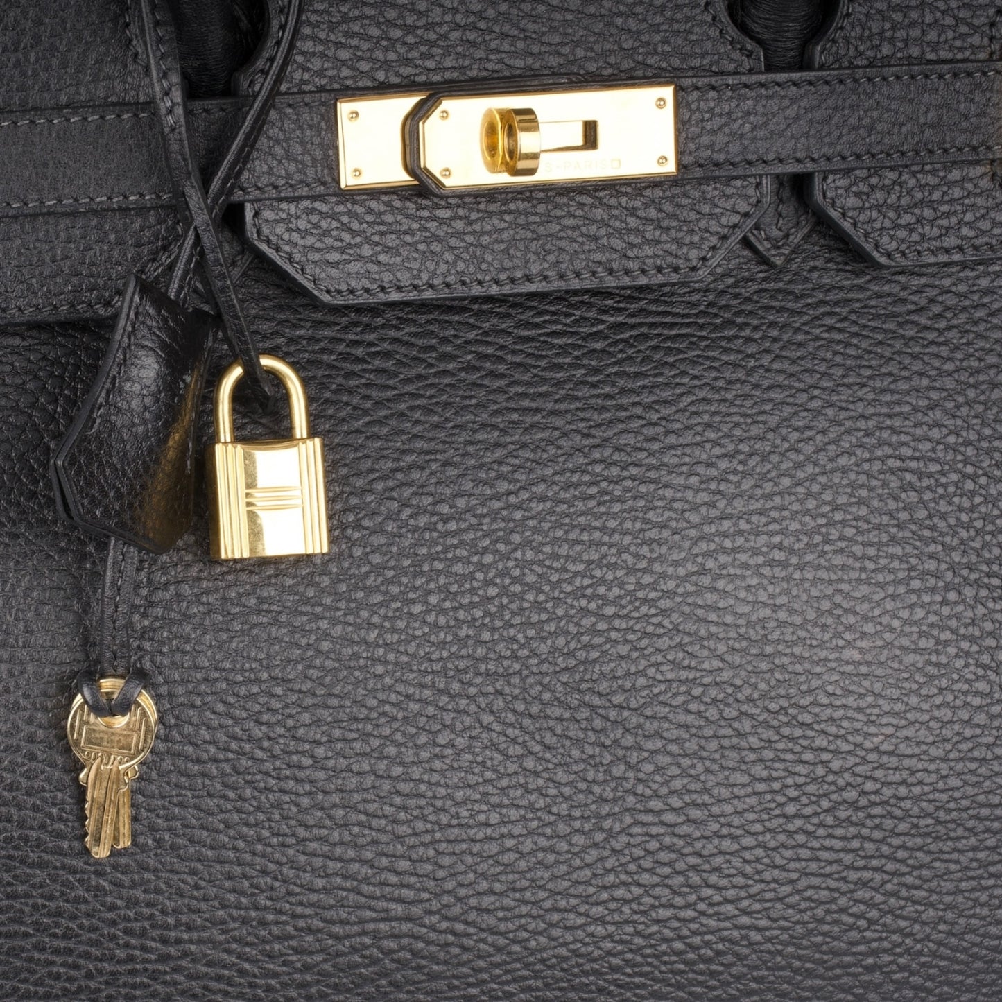 Hermès Black Leather Birkin 35 Handbag