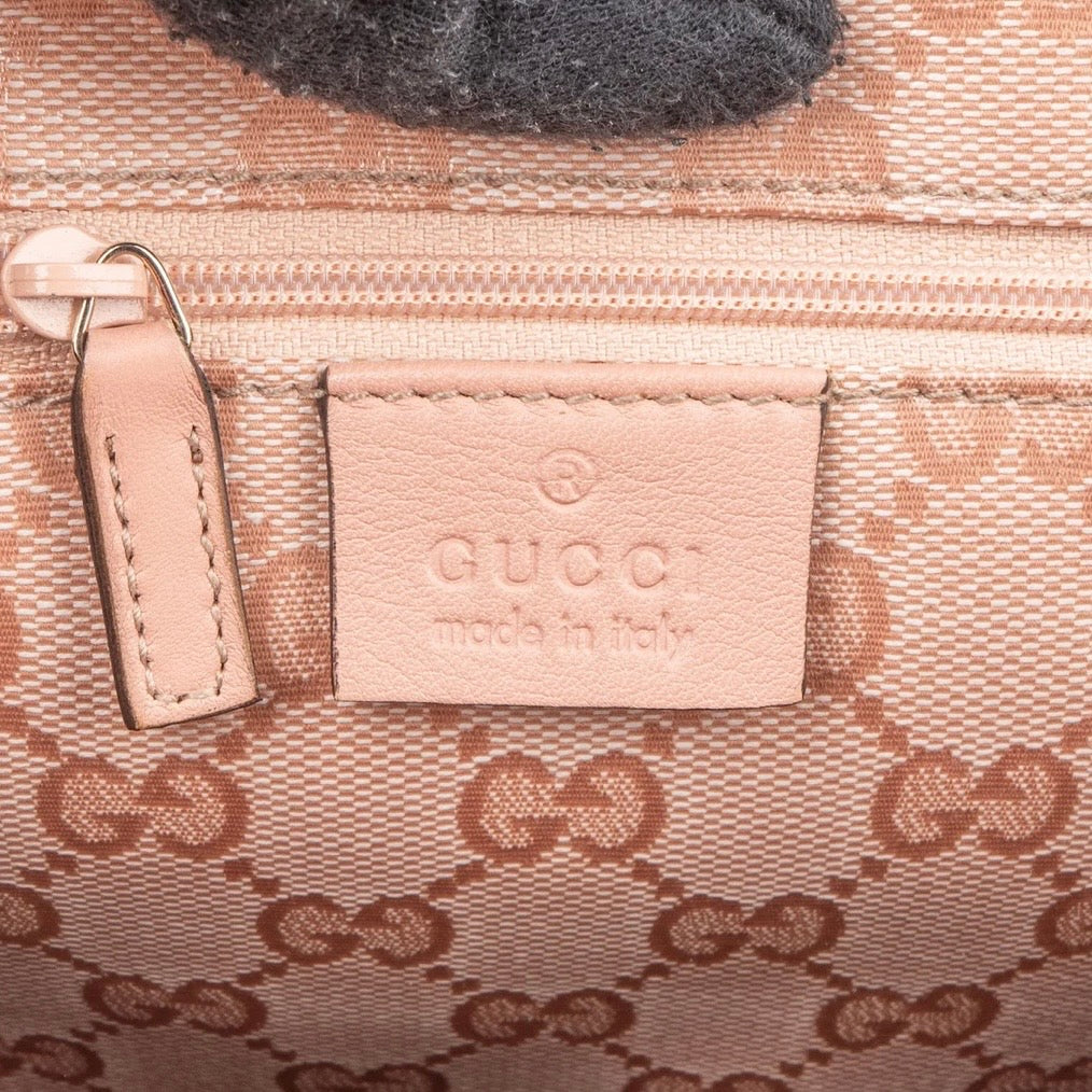 Gucci Monogram GG Coated Canvas Pink Abbey Tote Shoulder Bag