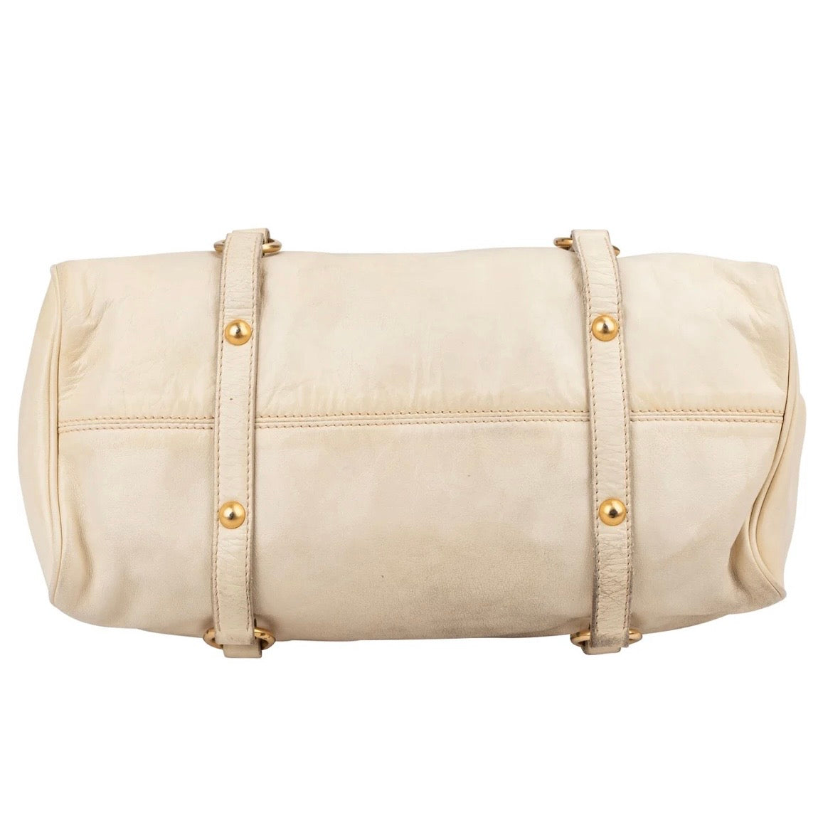 Miu Miu Vitello Lux Bow Satchel Crossbody Handbag