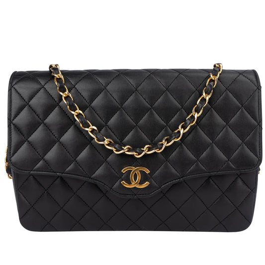 Chanel Quilted Lambskin Single Flap Shoulder Bag