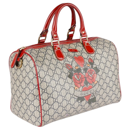 Gucci GG Supreme Tattoo Heart Joy Boston Bag