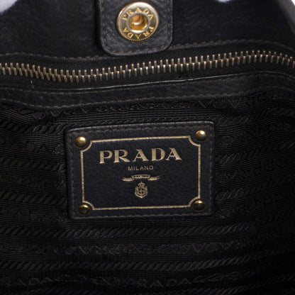 Prada Tessuto Nylon Vitello Daino Shoulder Bag