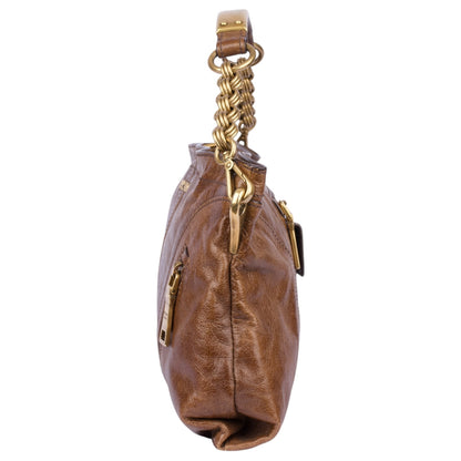 Prada Vitello Leather Shine Chain Shoulder Bag