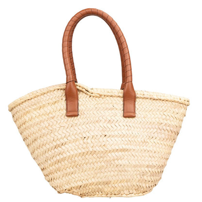 Chloé Marcie Basket Raffia Shoulder Bag