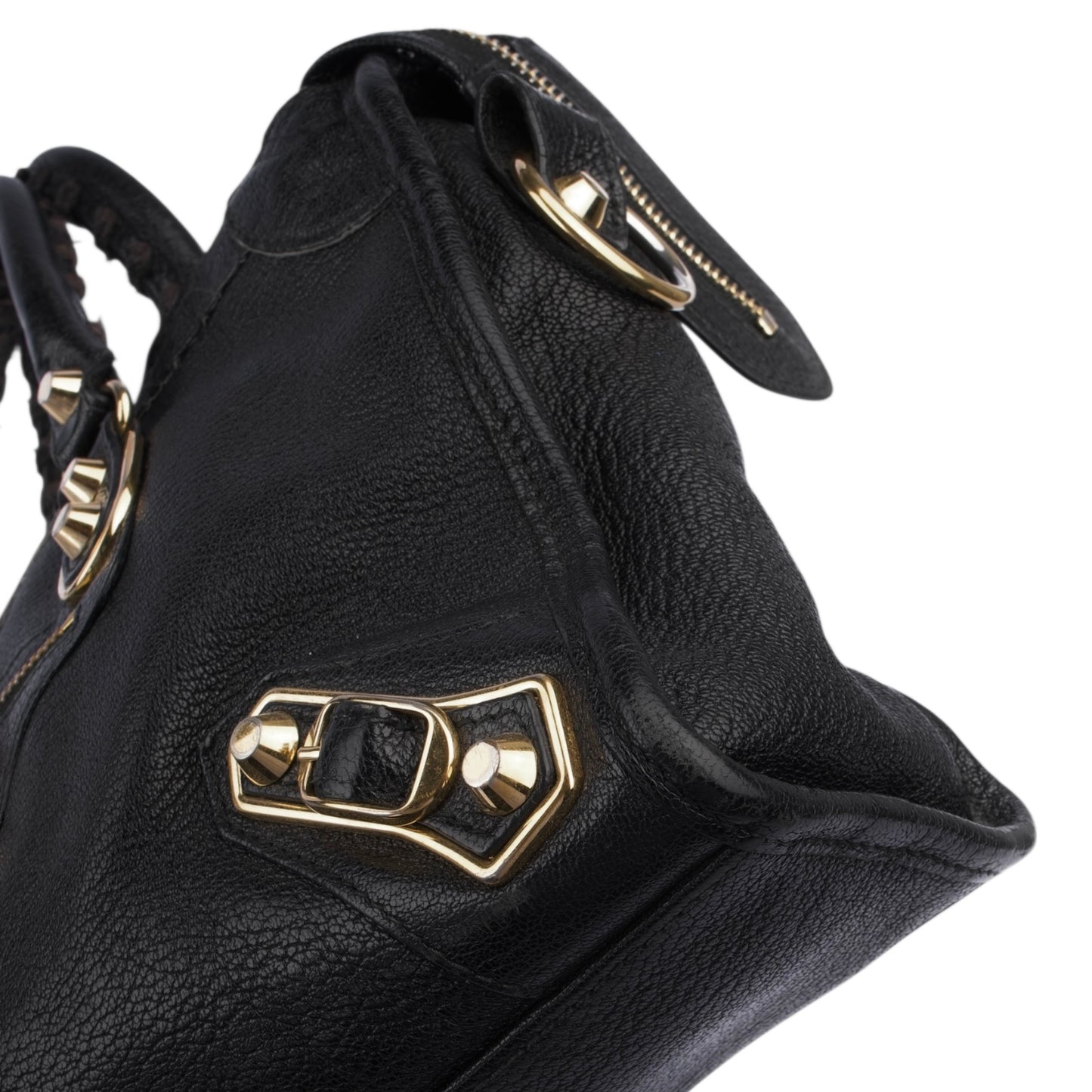 Balenciaga Black Leather City Handbag