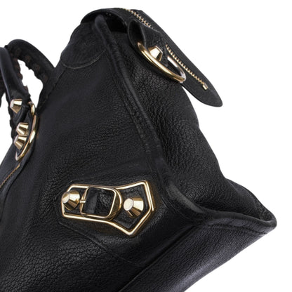 Balenciaga Black Leather City Handbag