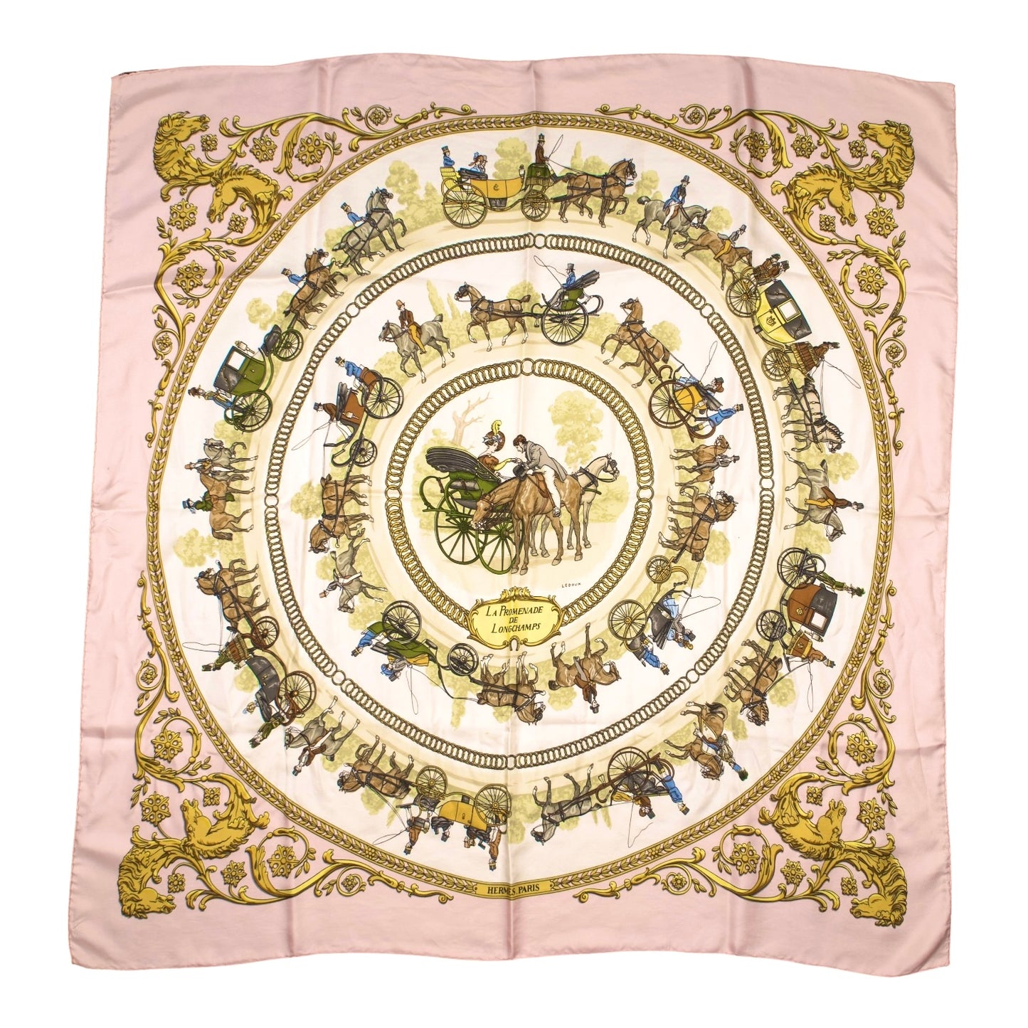 Hermes la Promenade de Longchamps Silk 90 Scarf Touch