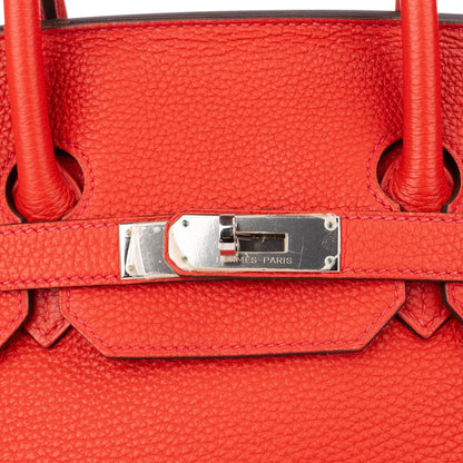 Hermès Rouge Togo Leather Birkin 35 Handbag