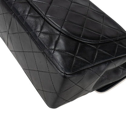 Chanel Quilted Lambskin 24K Gold Bicolor Single Flap Crossbody Bag