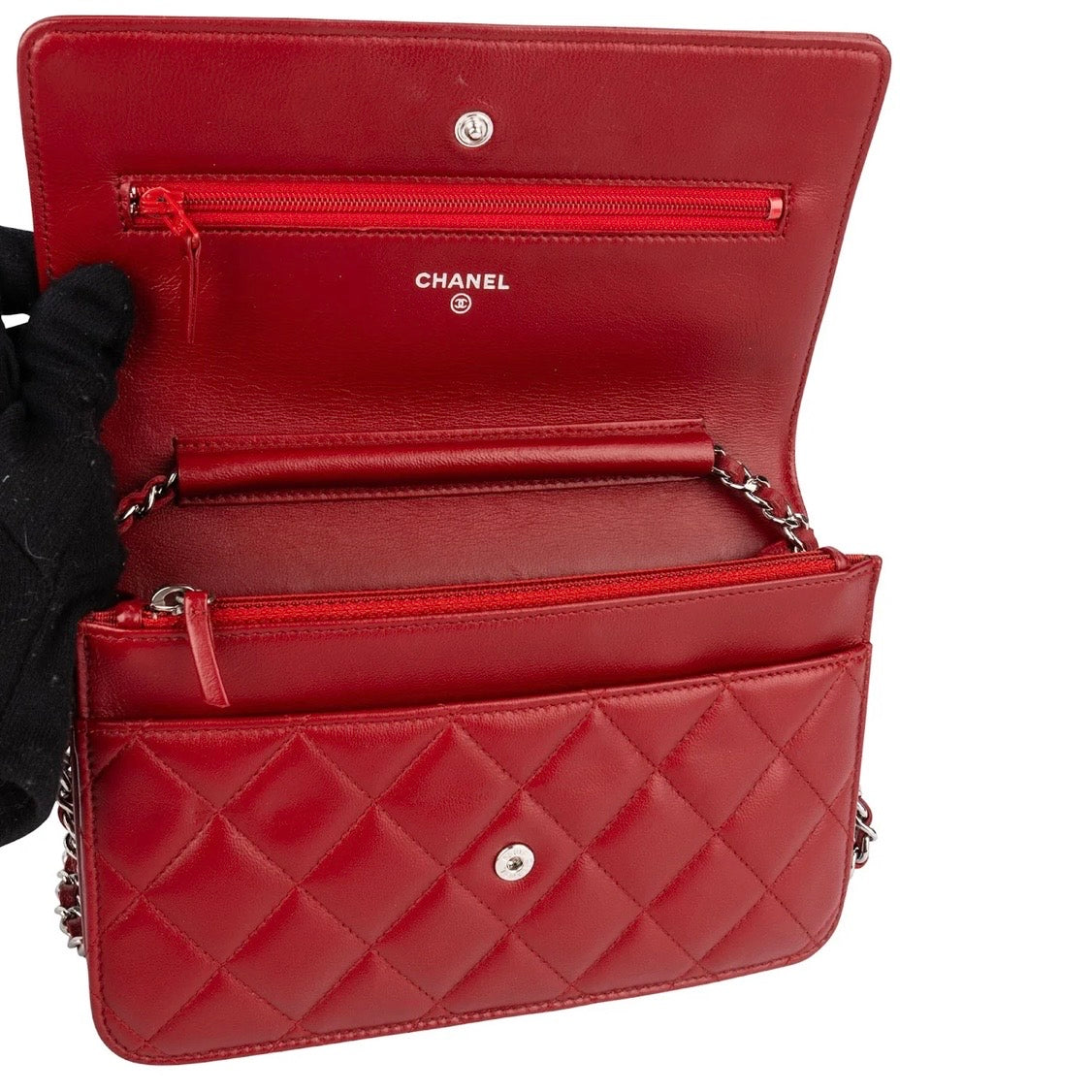Chanel Quilted Lambskin Wallet On Chain Crossbody Bag