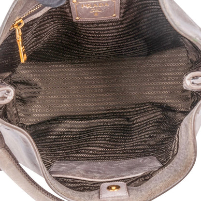 Prada Fumo Leather Vitello Handbag