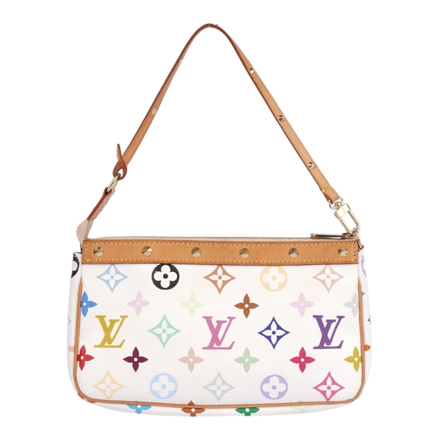Louis Vuitton Monogram Canvas Murakami Multicolor Studded Pochette Accessoires Handbag