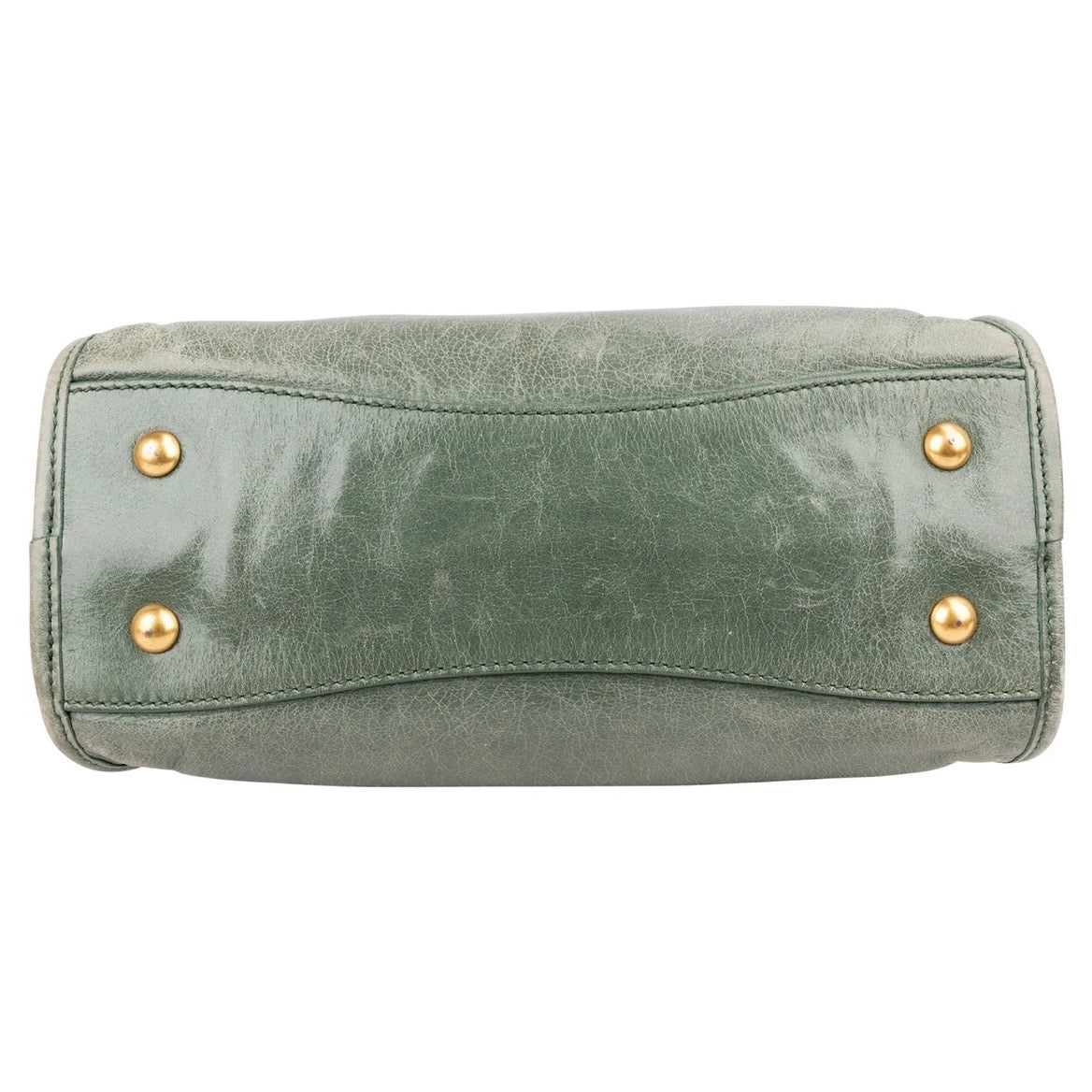 Miu Miu Vitello Shine Leather Mini Bauletto Handbag
