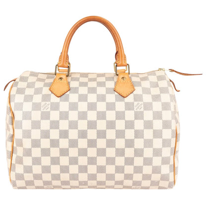 Louis Vuitton Monogram Damier Azur Speedy 30 Handbag