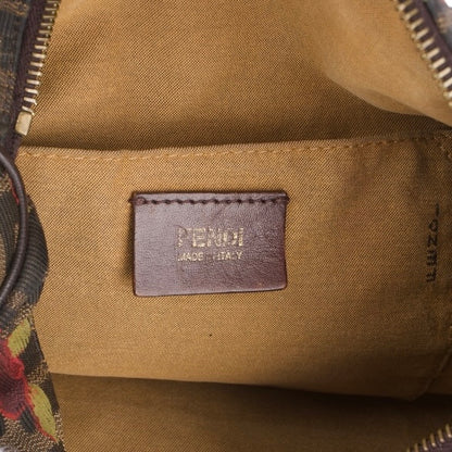 Fendi FF Monogram Zucca Roses Boston Bag