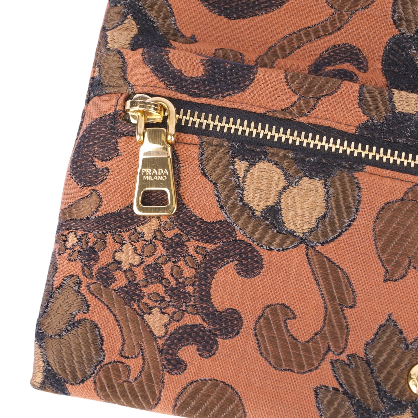 Prada Brocard Chestnut Wallet