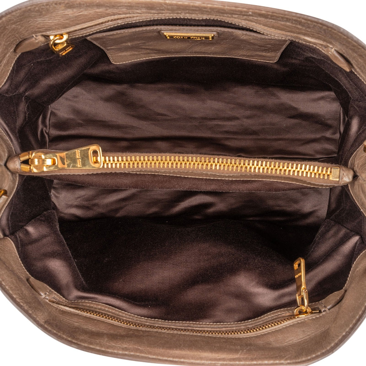 Miu Miu Vitello Lux Leather Tote Handbag
