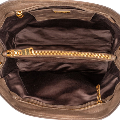 Miu Miu Vitello Lux Leather Tote Handbag