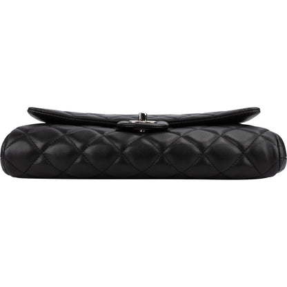 Chanel Quilted Lambskin Palladium Single Flap Shoulder Bag