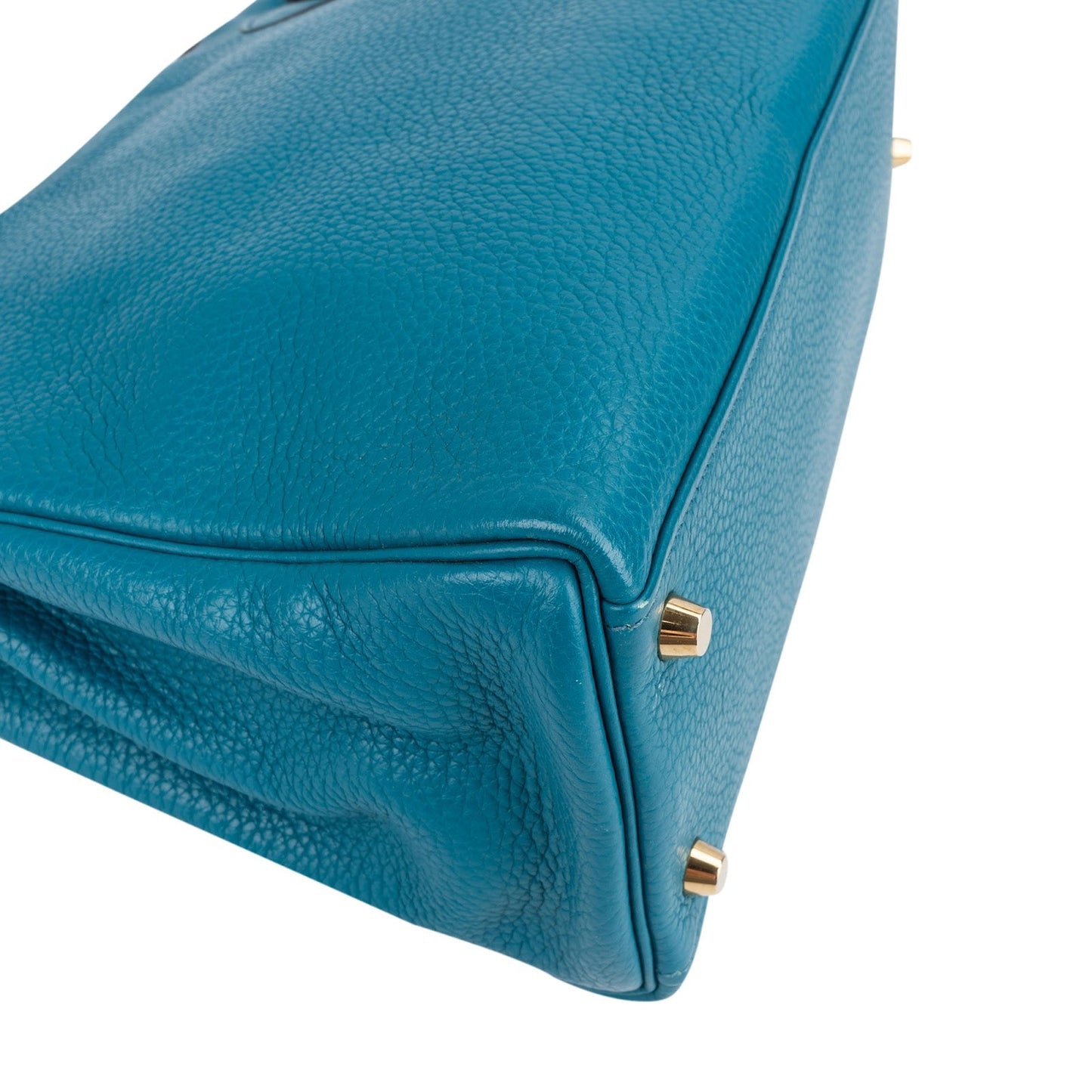 Hermès Bleu Izmir Clemence Leather Kelly 32 Handbag