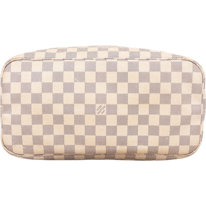 Louis Vuitton Monogram Damier Azur Canvas Neverfull MM Shoulder Bag