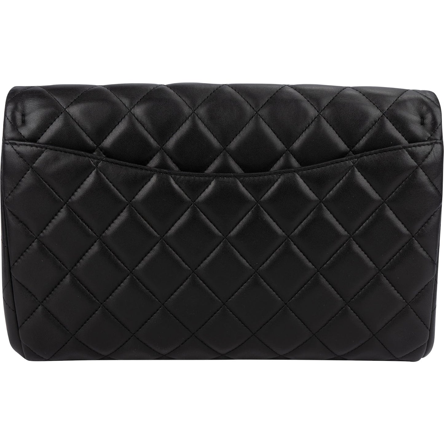 Chanel Quilted Lambskin Palladium Single Flap Shoulder Bag