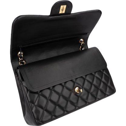 Chanel Quilted Lambskin Jumbo Double Flap Crossbody Bag