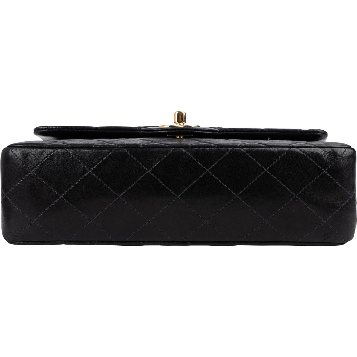 Chanel Quilted Lambskin 24K Gold Small Double Flap Shoulder Bag