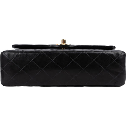 Chanel Quilted Lambskin 24K Gold Small Double Flap Shoulder Bag