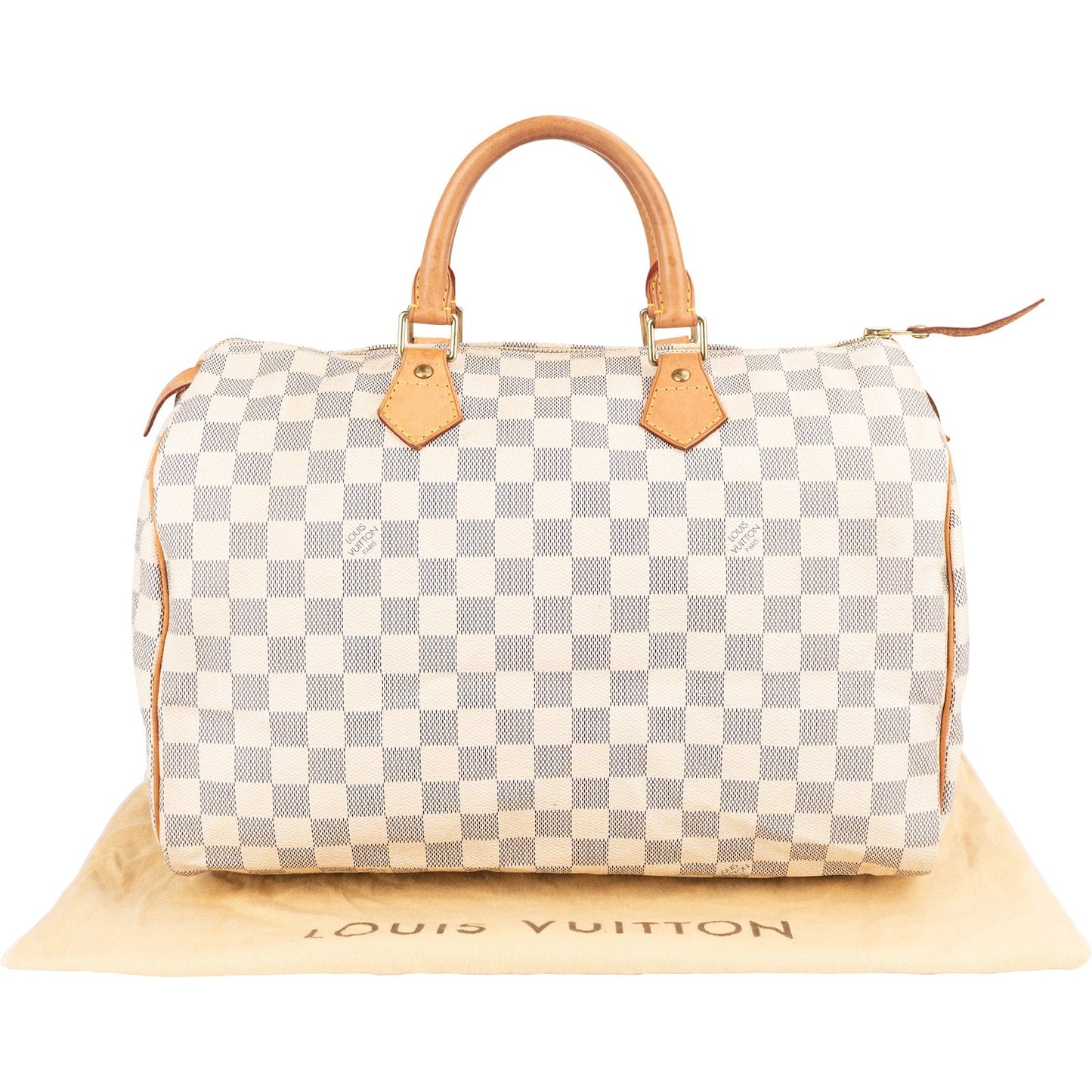 Louis Vuitton Monogram Damier Azur Canvas Speedy 35 Handbag
