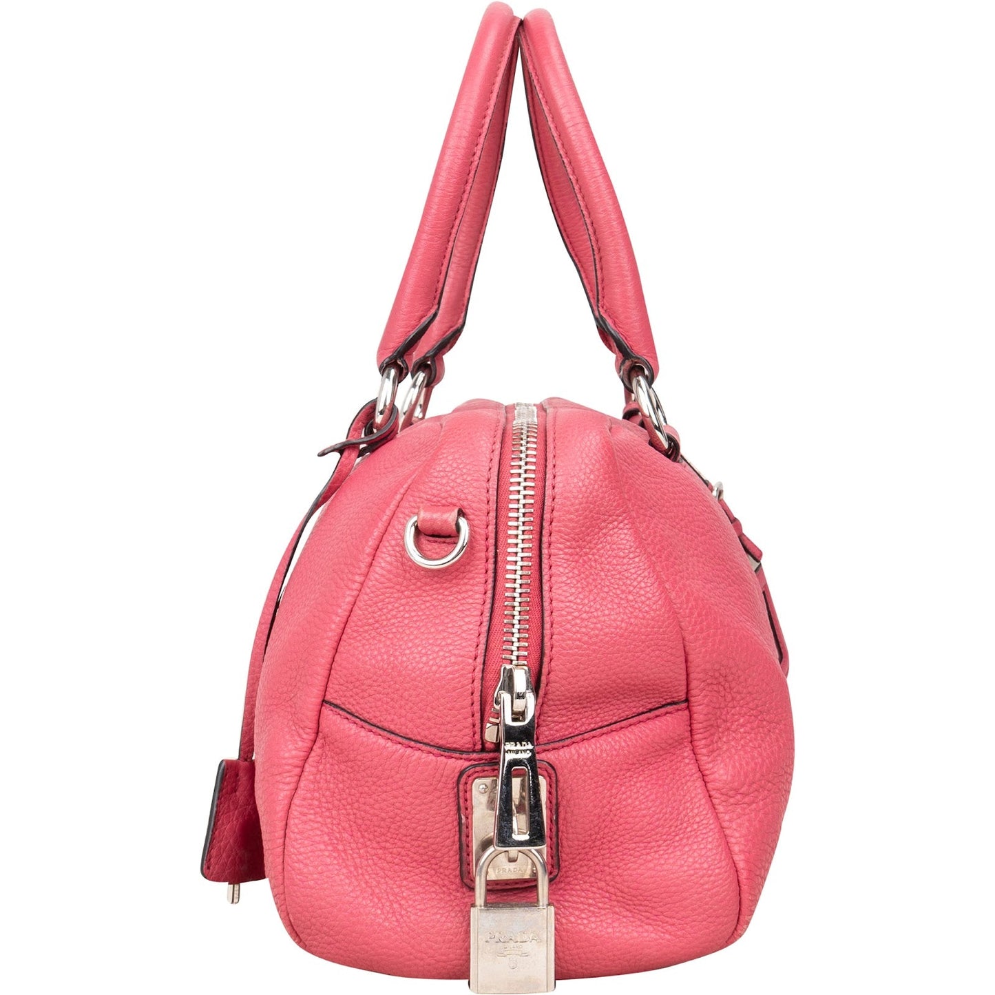 Prada Grained Leather Bauletto Handbag