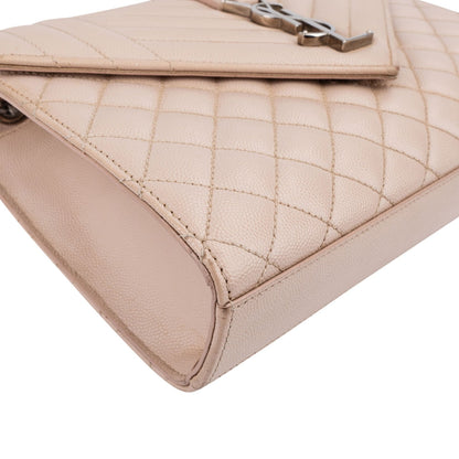 Yves Saint Laurent Grain De Poudre Matelassé Medium Envelope Crossbody Bag